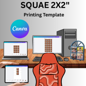 2x2 လက်မ Canvas Printing Templates